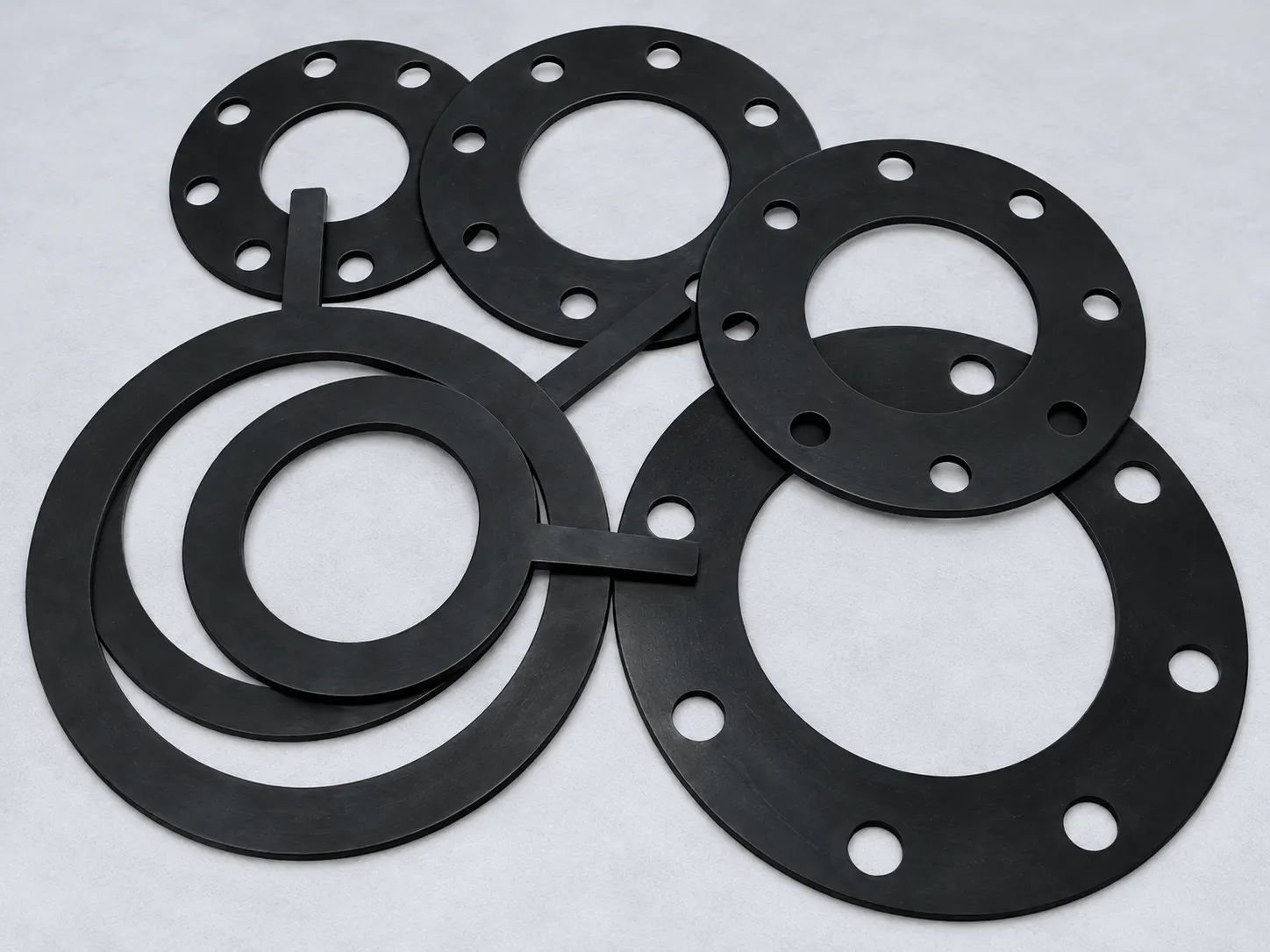 Black rubber gaskets