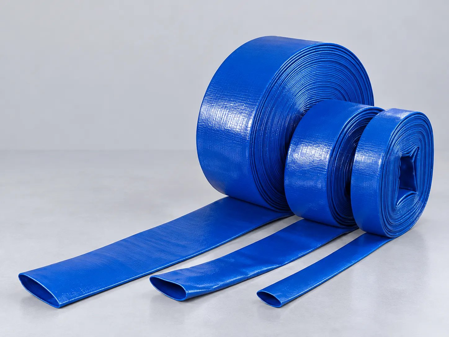 Layflat hose rolls, 4 to 12 inch