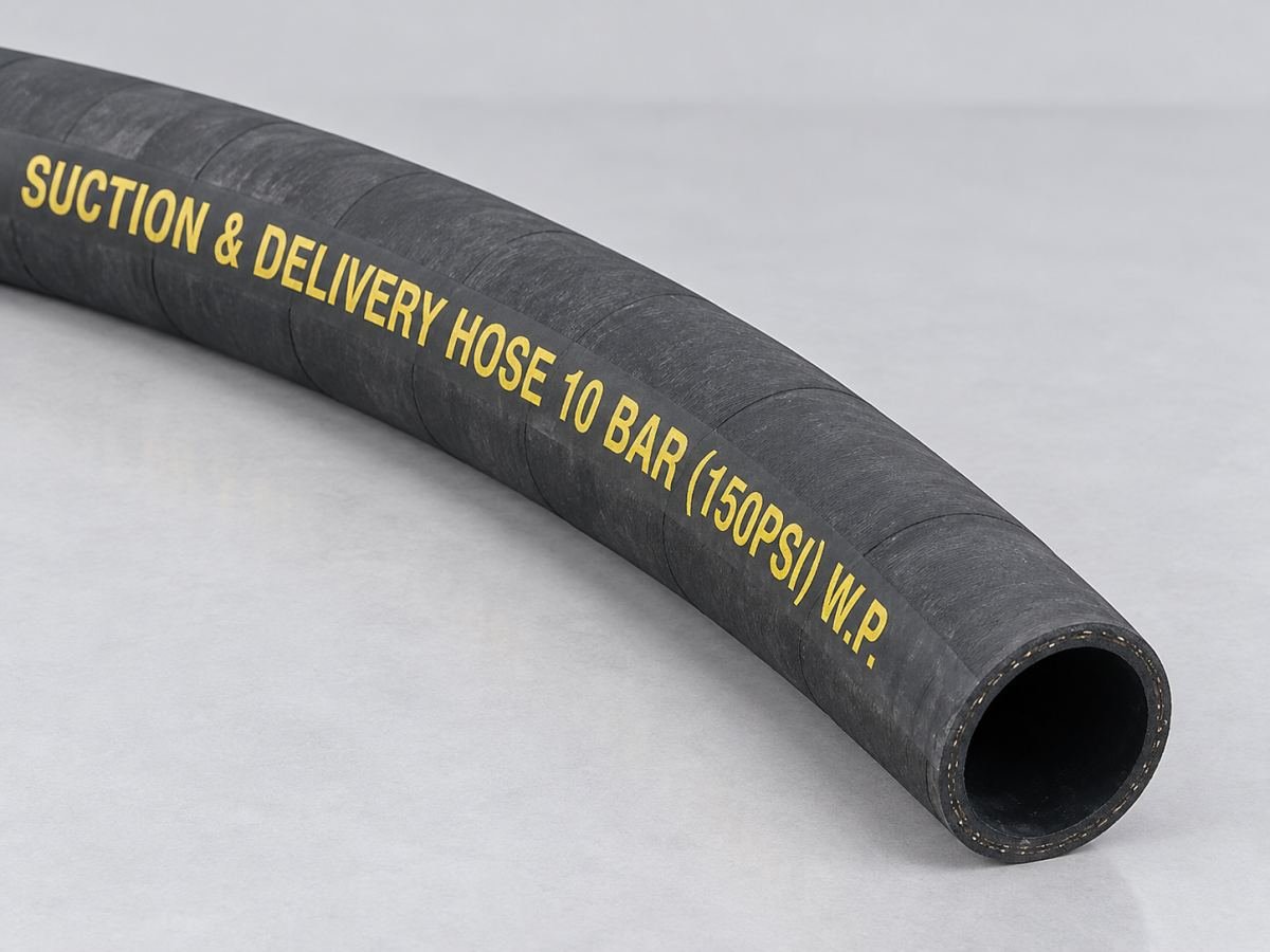 Industrial rubber delivery hose