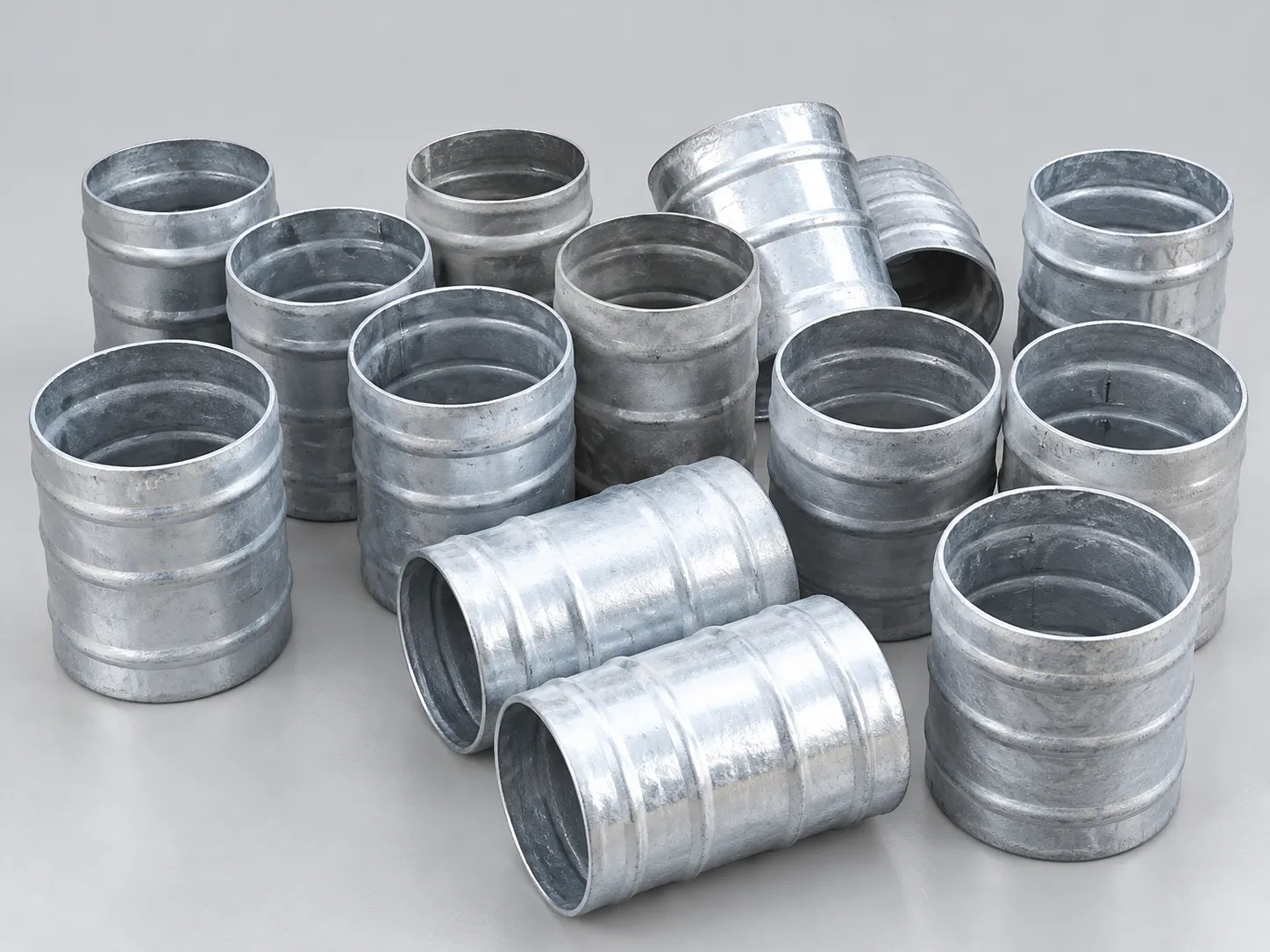 Galvanized connector couplings