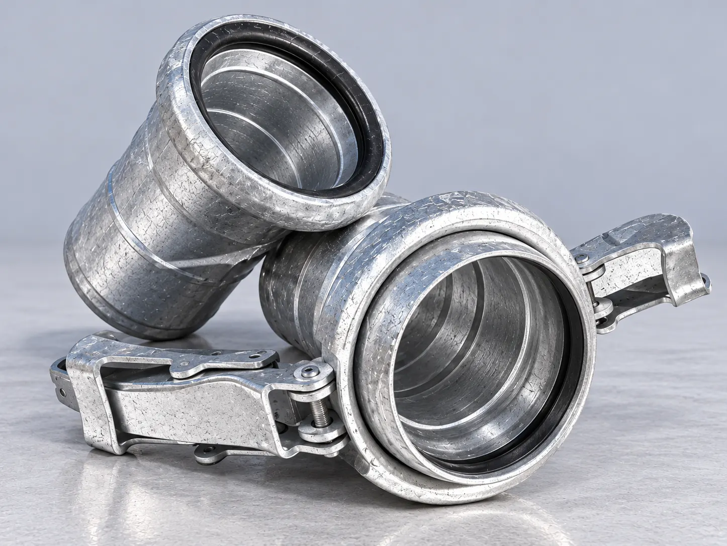 Galvanized male and female couplings