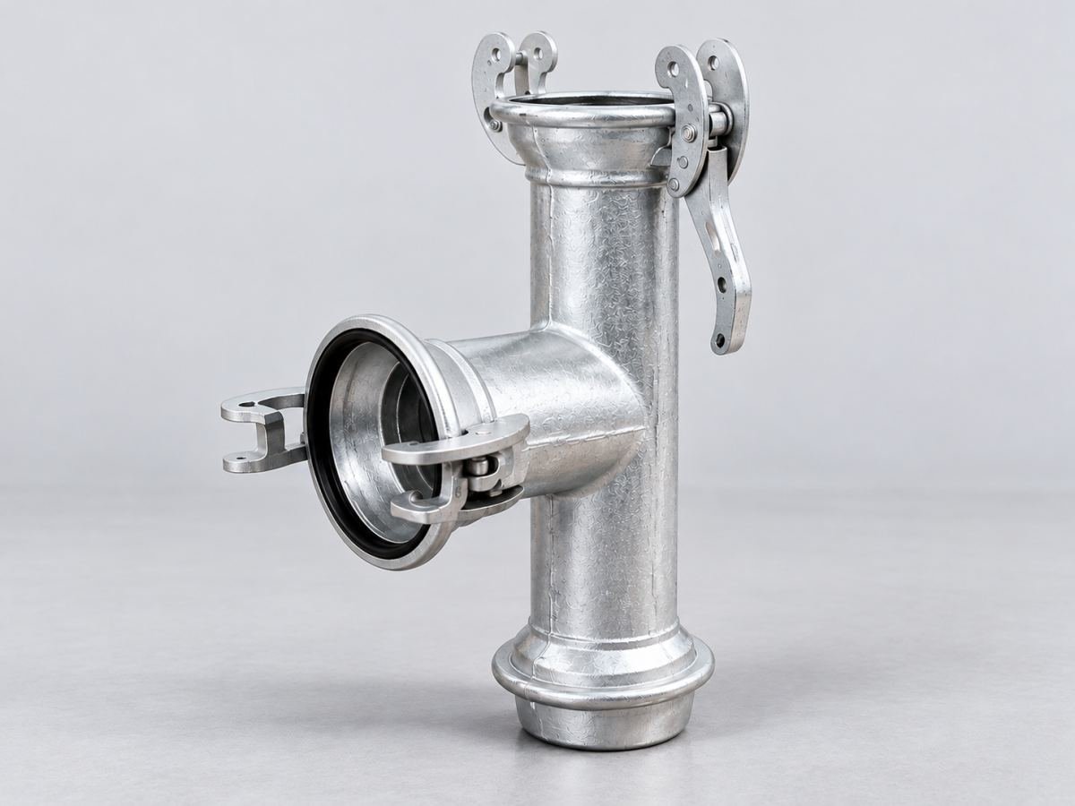 Galvanized T coupling
