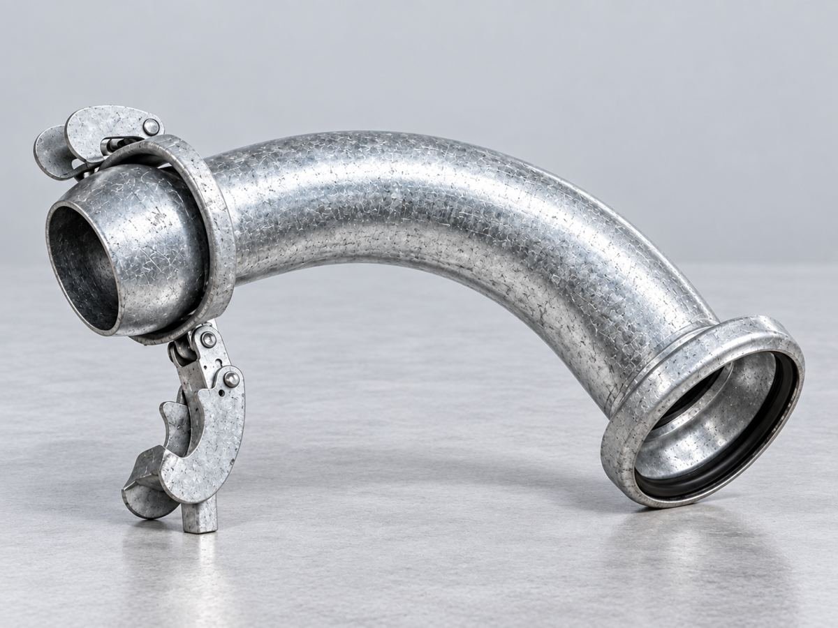 Galvanized pipe elbow
